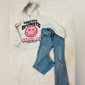 Zara hoodie and jeans